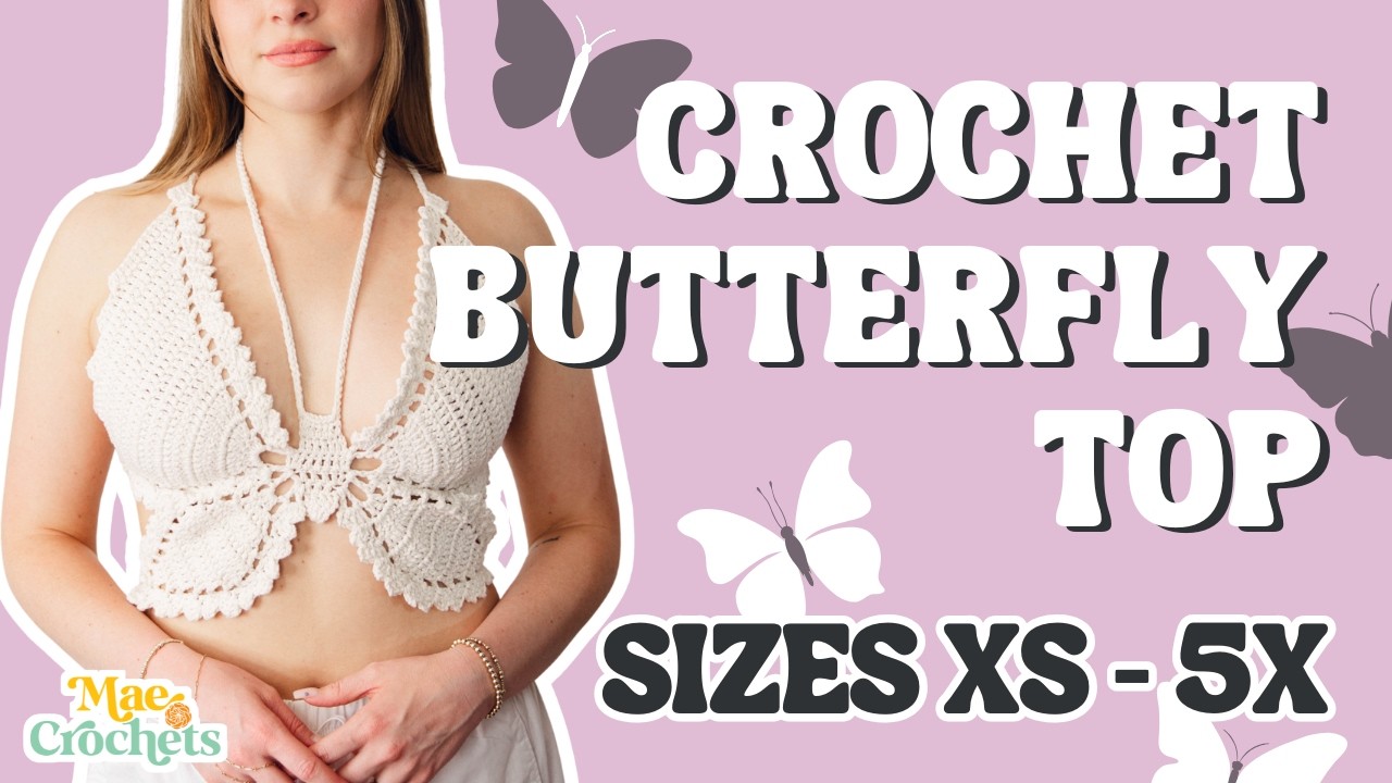 【X-girl】BUTTERFLY CROCHET SHIRT Butterfly crochet top / shelly butterfly crochet top - YouTube