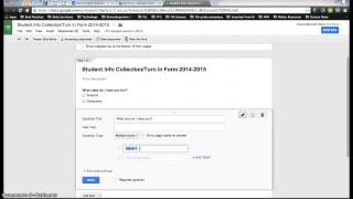 Creating Google Form for Student Information
