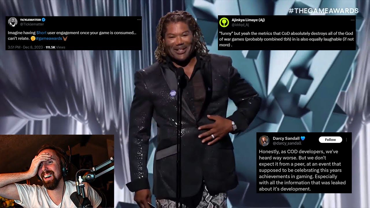 Christopher Judge Roasts Call of Duty MW3 The Game Awards 2023 