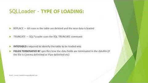 Oracle SQL Loader Basics