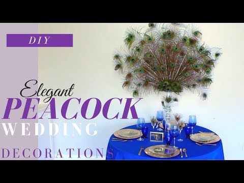 Diy Peacock Centerpiece Diy Elegant Wedding Reception