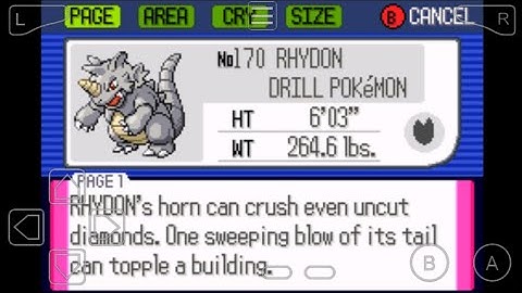 170: How to Evolve Rhyhorn into Rhydon in Pokemon Ruby!