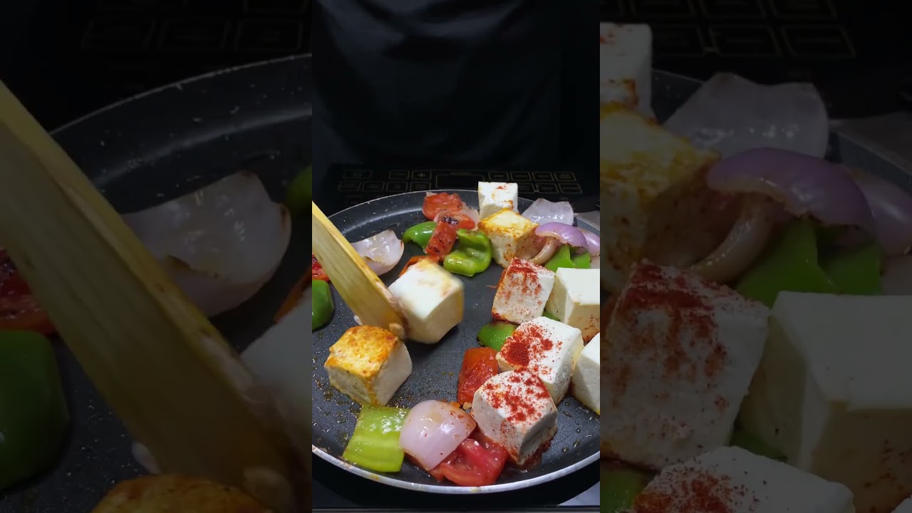 ⁣Kadhai Paneer ASMR Cooking #food #cooking #shorts #recipe #asmr #asmrvideo #indianasmrworld
