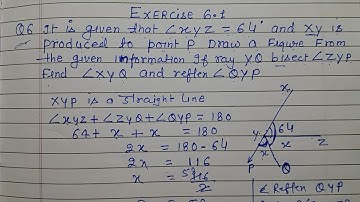 Class 9 - Exercise 6.1 - Q 6 | It is given that angle xyz = 64