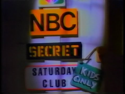 NBC Secret Saturday Club Commercial 1989 80s