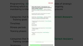 NSCA CPSS Chapter 3 Periodization and Programming for Individual Sports Questions With Complete Late