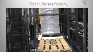 P40-2 palletiser with integrated stretch film wrapping machine