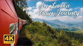 By train across Sri Lanka  🚂 4k ASMR inside vintage train