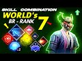 Worlds best br rank skill combination in free fire  best character combination in free fire