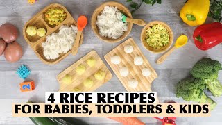 4 RICE RECIPES FOR BABIES, TODDLERS & KIDS | WEIGHT GAIN BABY FOOD RECIPES | DINNER /LUNCH IDEAS screenshot 3