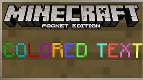 How To Color Text On Signs In Minecraft Pocket Edition (Android, iOS+)