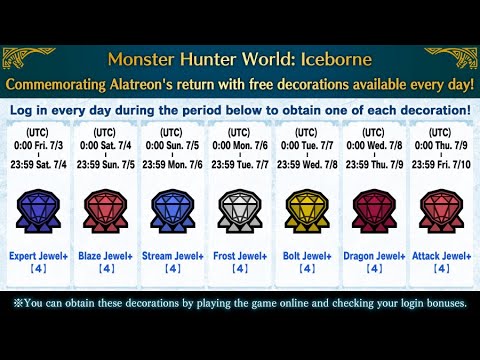 Free Decoration Campaign Alethrion Monster Hunter World - YouTube