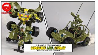 Ep. 120 G I  Joe x Transformers Bumblebee A.W.E.  Striker Unboxed and Transformed!