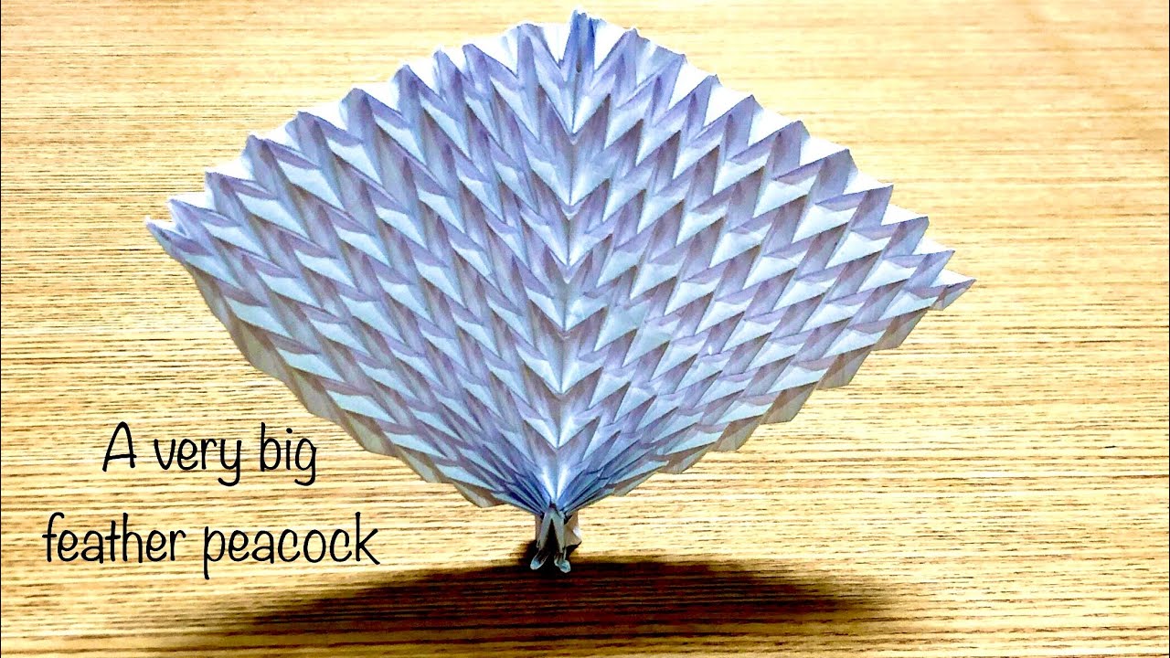 折り紙 孔雀 Origami Peacock I Tried Folding A Very Large Feather Peacock With Origami Paper Youtube