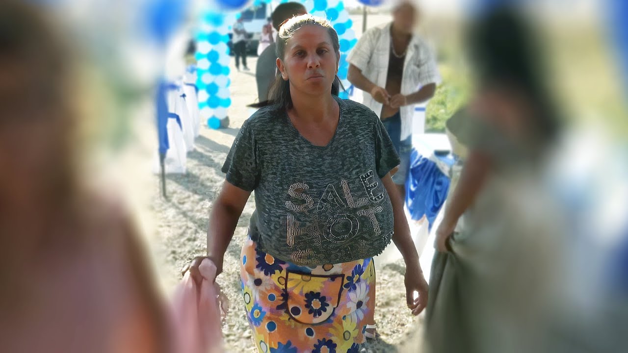 Grey Top With Floral Apron