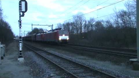 Railroad crossing and DB Schenker coal Train !!!