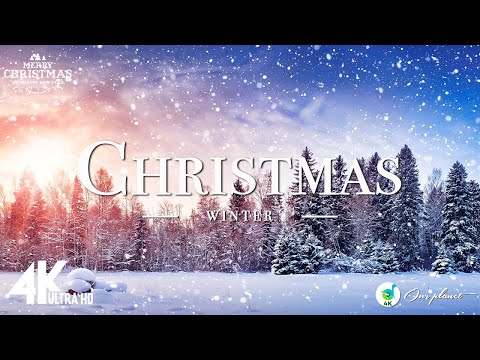Christmas Winter 4K - scenic Winter Relaxation Film with Top Christmas Songs of All Time
