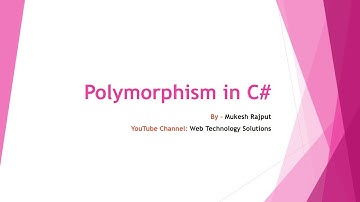 Polymorphism in C# Dot Net | By: Mukesh Rajput