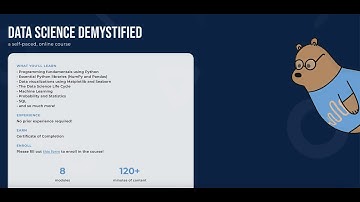Introducing Data Science Demystified - A Free Online Data Science Course by Big Data at Berkeley