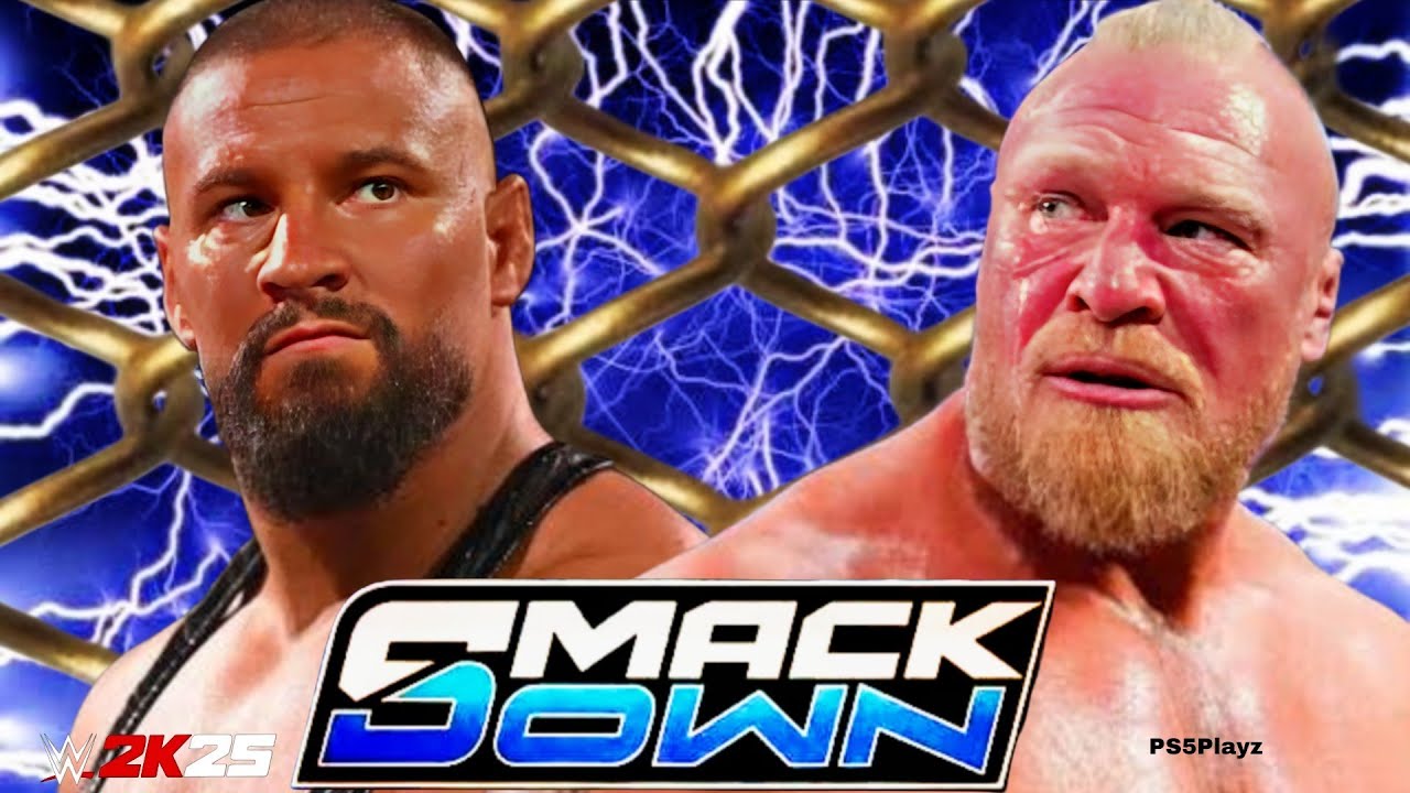 Brock Lesnar vs Bron Breakker Wwe Smack Down 15 Jan 2026 Steel Cage WWE2k25 - PS5 4K Game Play