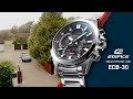 CASIO 卡西歐 EDIFICE 賽車運動藍芽手錶 送禮首選-槍灰色 ECB-30DC-1B product youtube thumbnail