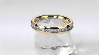 Vergoldeter Edelstahlring Mit Zirkonia