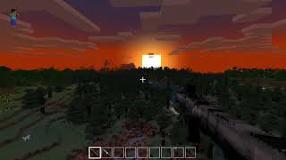 Beautiful Minecraft Sunset