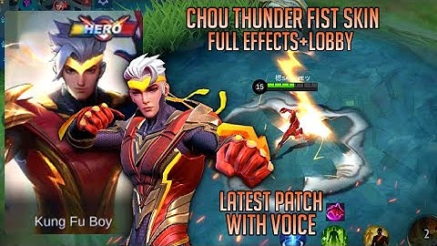 Chou Thunder Fist Skin Script - Full Lobby with Voice, Frame Lobby | Latest Patch