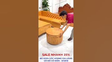 Bộ Sofa Góc Hoàng Gia Louis Gõ Đỏ Cổ Điển - SF2018 | Minh Khôi