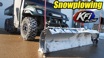 Polaris Ranger 6x6 Snowplowing | KFI 72" Snowplow