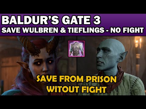 Baldur's Gate 3: Rescue Wulbren & Tieflings Without Fighting Guards - Moonrise Towers Prison