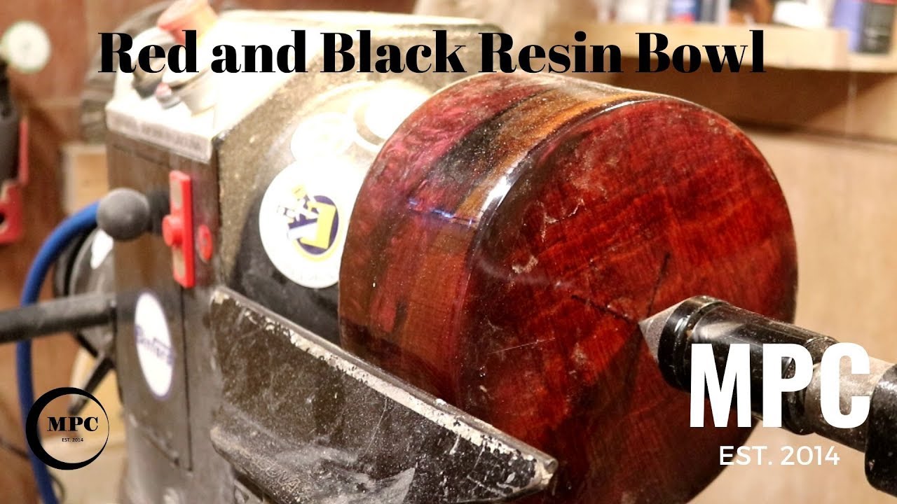 Wood Turning - Red and Black