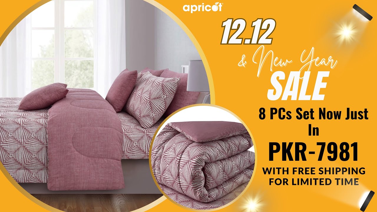 Apricot Comforter set King Size Nostalgia Design comforters 