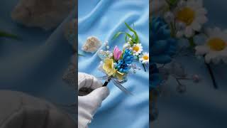 Blue boutonniere / Wedding flower boutonniere for groom / Бутоньерка жениху / bouquet brooch Blue boutonniere / Wedding flower boutonniere for groom / Бутоньерка жениху / bouquet brooch