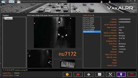 VaxALPR Thailand Plates