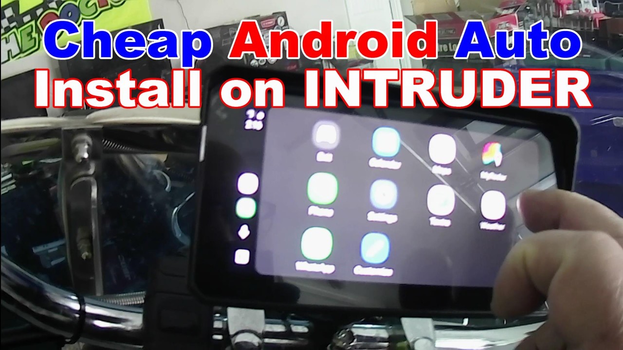 A cheap Android Auto install on the Intruder - YouTube