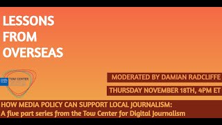 Local Journalism and Media Policy: Lessons from Overseas
