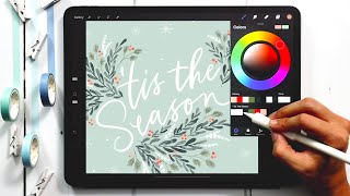 Tis the Season! Holiday Greeting in Procreate