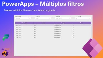 [Power Apps] -  Como realizar múltiplos filtros em tabelas ou galerias