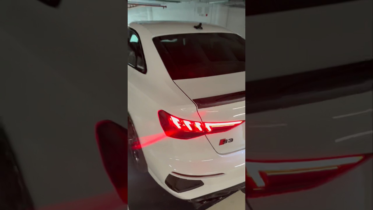 audi s3 sedan 8y akrapovic exhaust + eventuri sound pops and bangs