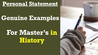 Motivation Letter Master's in History | Examples | Letter of Intent | Personal Statement MA History