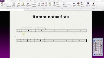 How to write drums in Sibelius (Finnish)