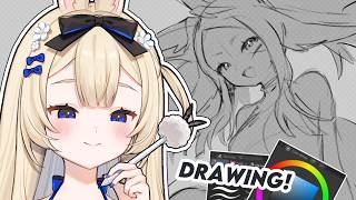 【ART】Starting a new illust! Drawing DyaRikku