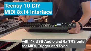 Teensy 1U 8x14 MIDI interface by Deftaudio