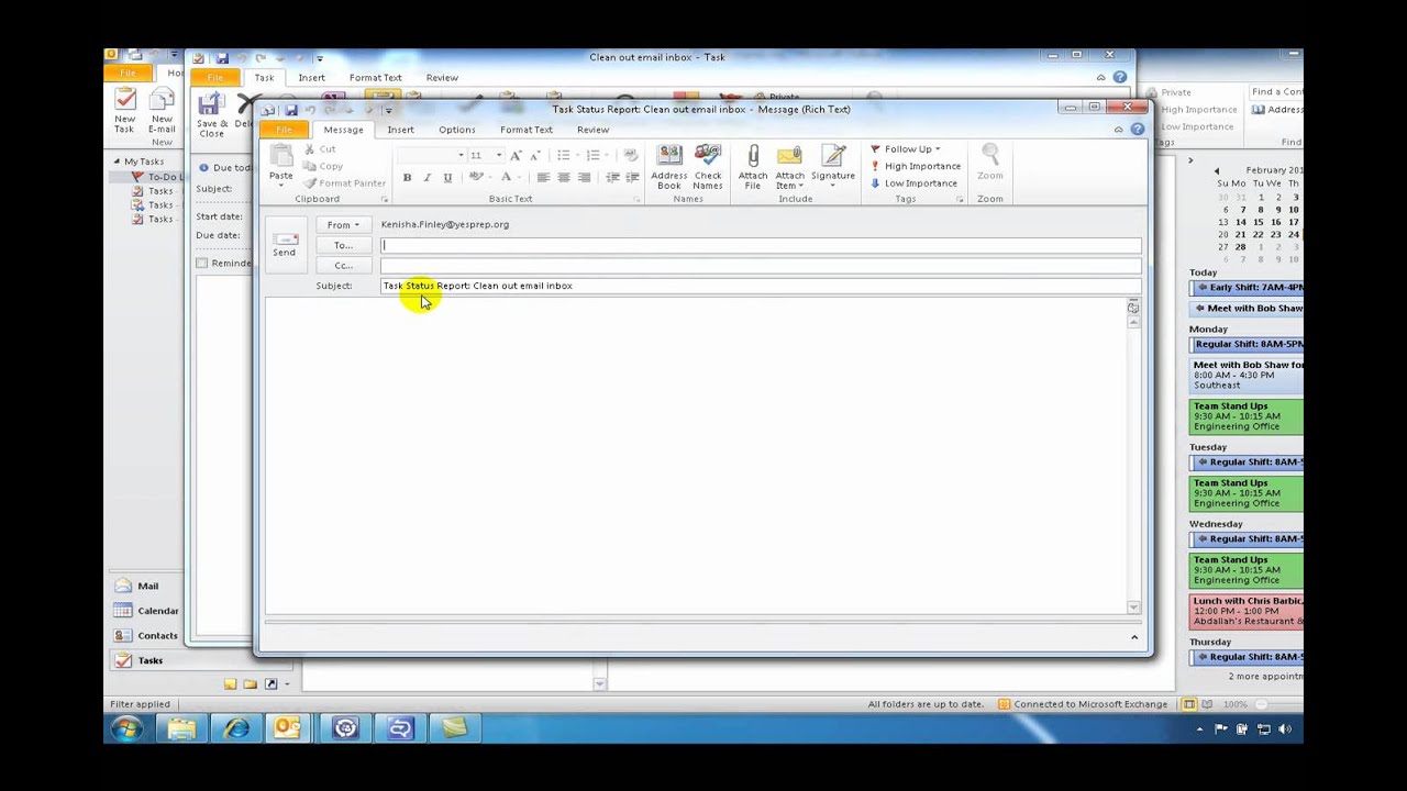 how to use tasks in outlook 2010