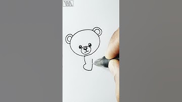 Very Easy! Bear 🧸 Drawing Shorts || How To Draw a Bear || #simple #drawing #shorts #video