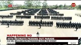 Breathtaking display by Kenya Prisons Service recruits in front of H.E William Ruto.