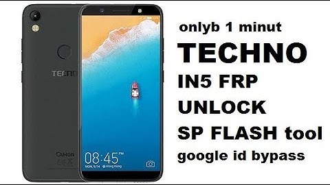 Techno IN5 frp unlock sp flash tool