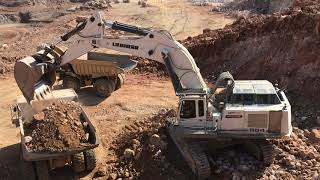 Liebherr 984 Excavator Loading Caterpillar And Komatsu Dumpers - Sotiriadis/Labrianidis Mining