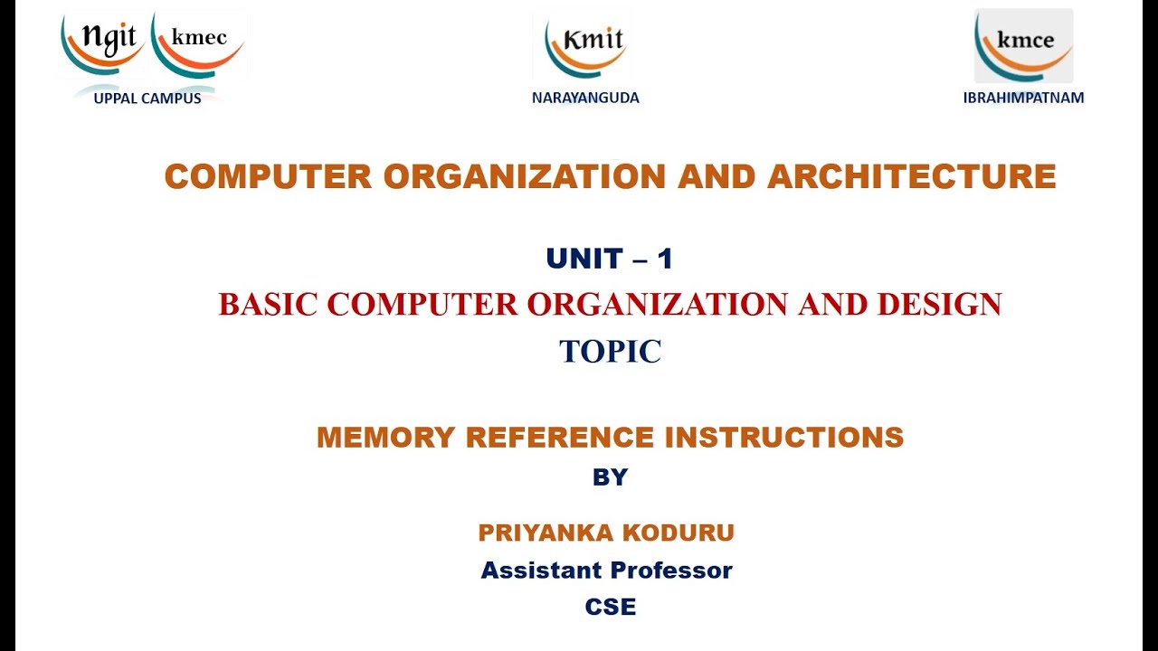 MEMORY REFERENCE INSTRUCTIONS - YouTube